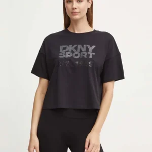 Camiseta Donna Karan con Logo Negra Mujer
